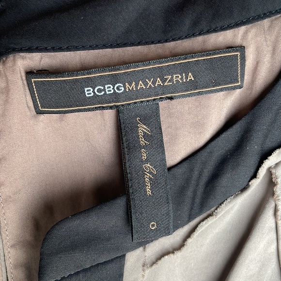 BCBGMAXAZRIA Gray Dusk Aaron Tiered Ruffle Size 0 Cocktail Dress - Picture 14 of 14